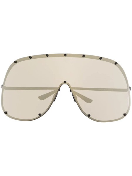 Rick Owens Oversized Mirrored Sunglasses - Black 
