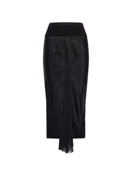  Rick Owens Panelled Midi Skirt - Black 