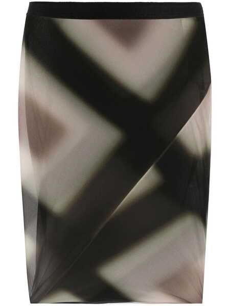  Rick Owens Patterned Midi Skirt - Black 