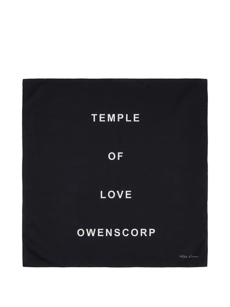  Rick Owens Printed Scarf - Black 