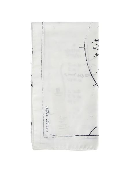  Rick Owens Printed Scarf - White 
