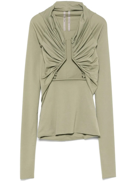  Rick Owens Prong Jersey Top - Green 