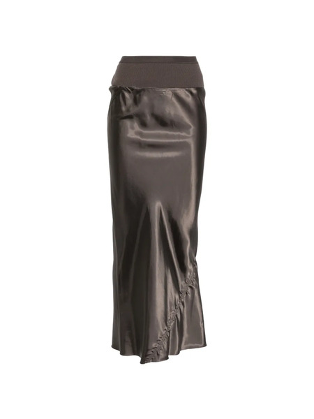 Rick Owens Ribbed Gathered Maxi Skirt - Grey 