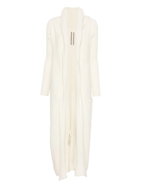  Rick Owens Ribbed-knit Coat - White 