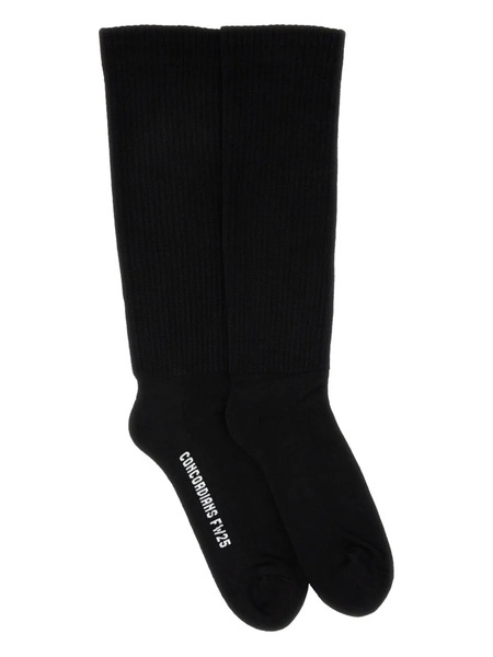  Rick Owens Ribbed Socks - Black 