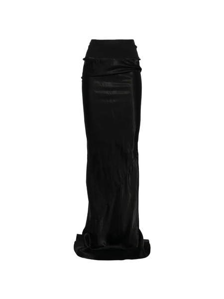  Rick Owens Ruched Maxi Skirt - Black 