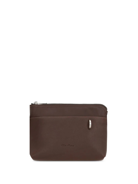  Rick Owens Saddle Leather Wallet - Brown 