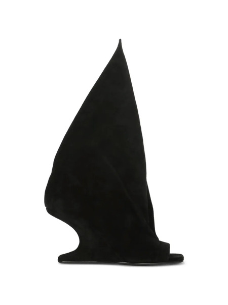  Rick Owens Sculpted Open-toe Leather Boots - Black 