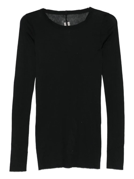  Rick Owens Semi-sheer Long-sleeve Top - Black 
