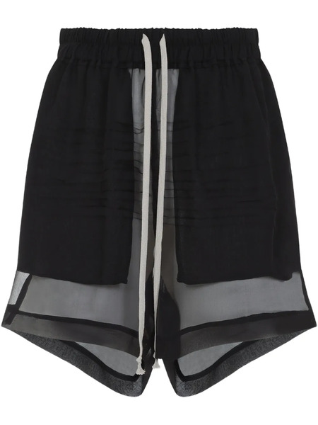  Rick Owens Semi-sheer Shorts - Black 