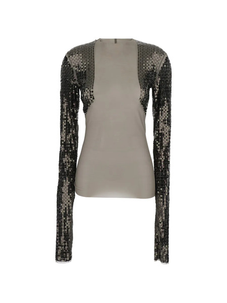  Rick Owens Sequin-embellished Top - Grey 