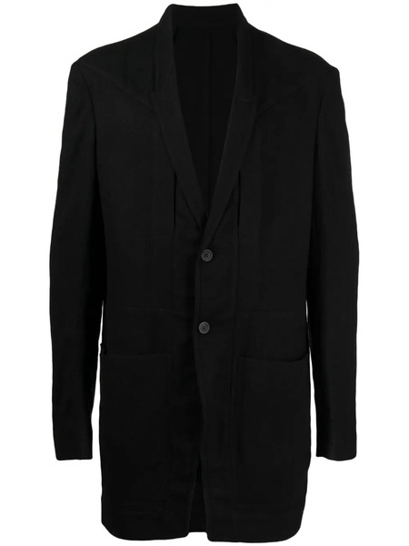  Rick Owens Single-breasted Wool Blazer - Black 