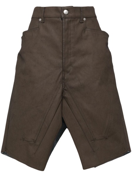  Rick Owens Slivered Skirt - Brown 