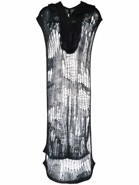  Rick Owens Spider Knitted Poncho - Black 