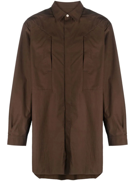  Rick Owens Spread-collar Oversize Shirt - Brown 
