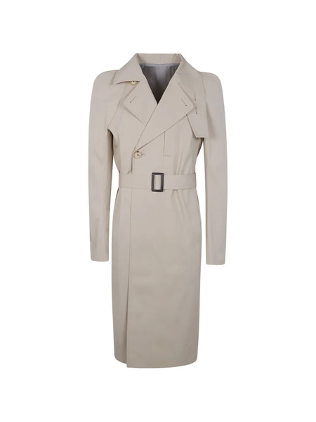  Rick Owens Temple Temple Belted Trench Coat - Neutrals 