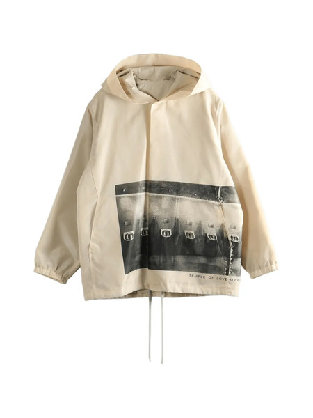  Rick Owens Temple Tour Hooded Jacket - Neutrals 