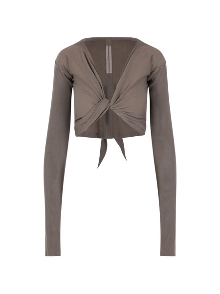  Rick Owens Tie-fastening Cropped Top - Neutrals 