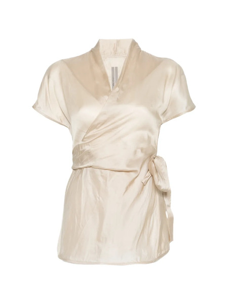  Rick Owens Tie-waist V-neck Blouse - Neutrals 