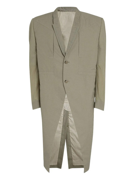  Rick Owens Two-button Check Coat - Grey 