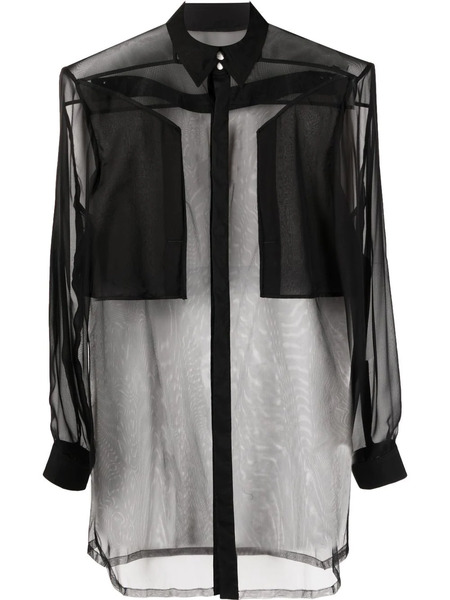  Rick Owens Utility See-through Shirt - Black 