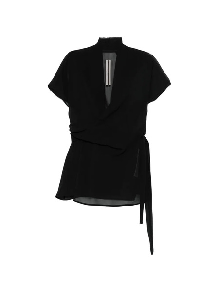  Rick Owens V-neck Blouse - Black 