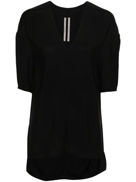  Rick Owens V-neck Drop-shoulder Blouse - Black 
