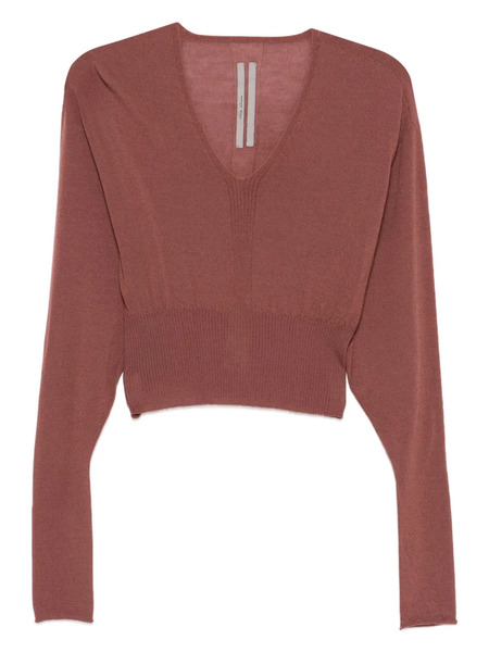  Rick Owens V-neck Sweater - Pink 