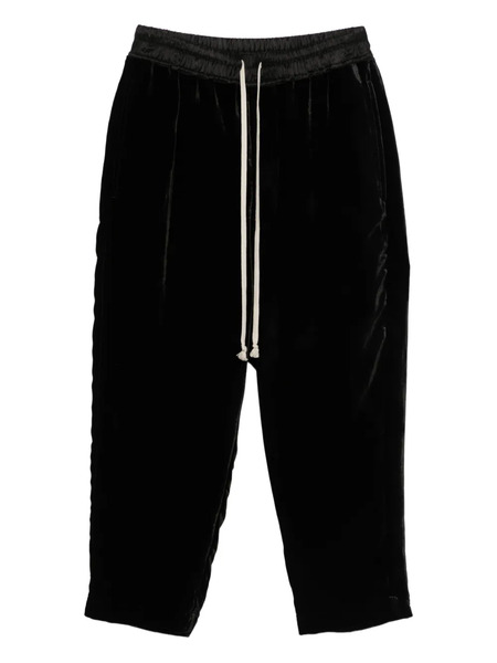  Rick Owens Velvet Drawstring Trousers - Black 