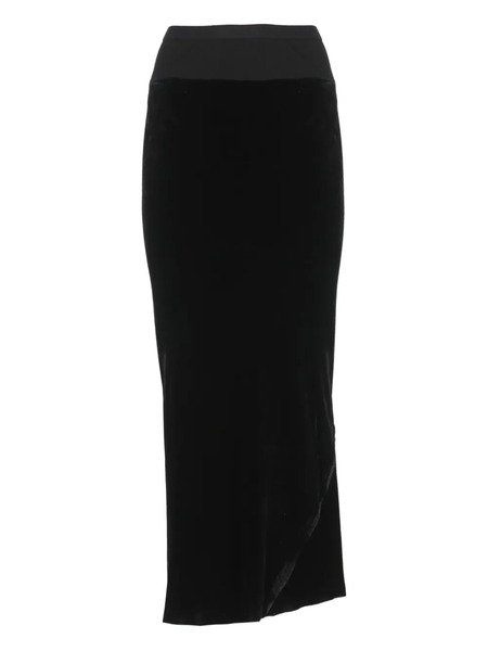  Rick Owens Velvet-finish Skirt - Black 
