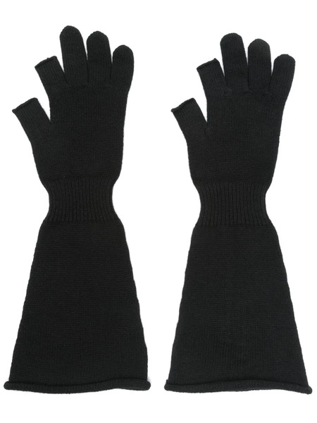  Rick Owens Virgin Wool Gloves - Black 