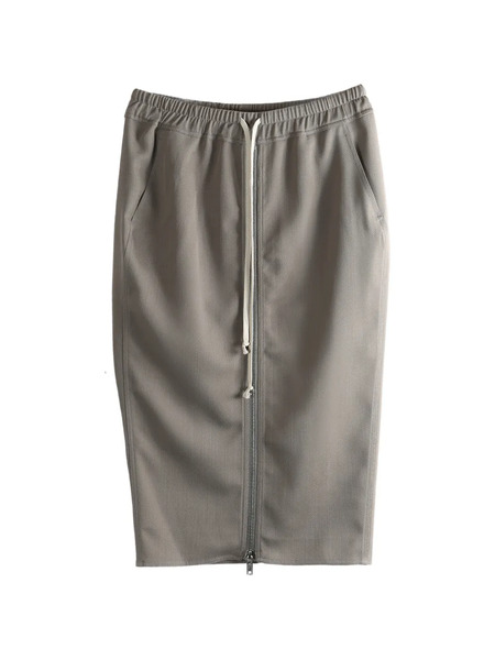  Rick Owens Zip Detail Midi Skirt - Grey 