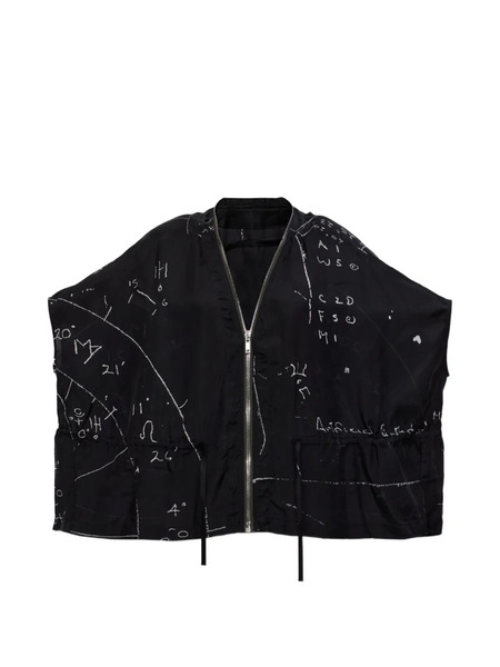  Rick Owens Zip Printed Jacket - Black 