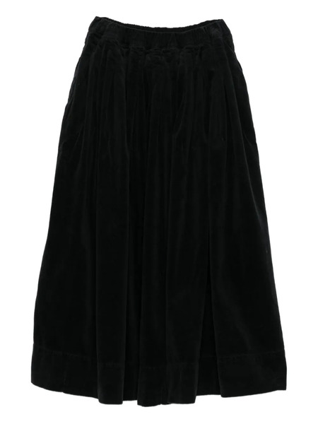  Ricorrrobe Pleated Velvet Skirt - Black 