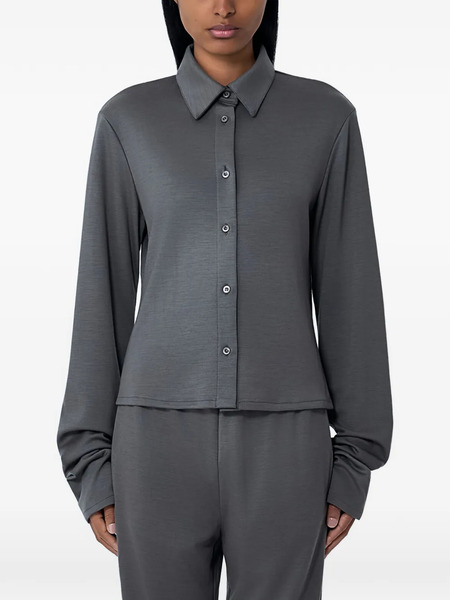 Rier Button-down Long-sleeved Shirt - Grey 