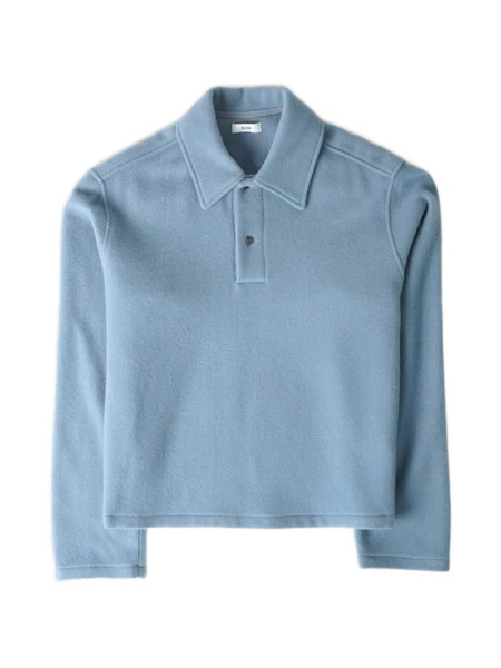  Rier Wool Polo Shirt - Blue 
