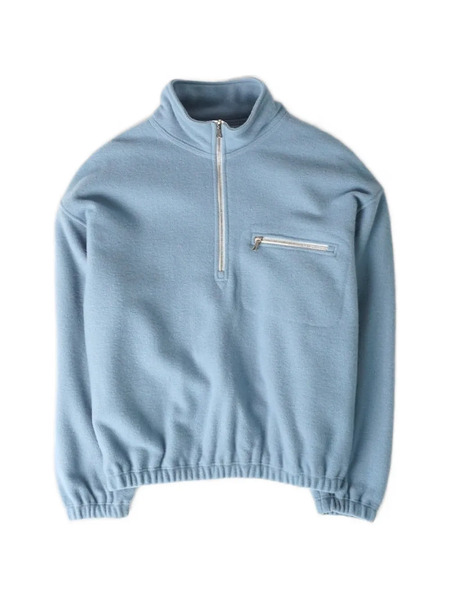  Rier Zip-up Polo Top - Blue 