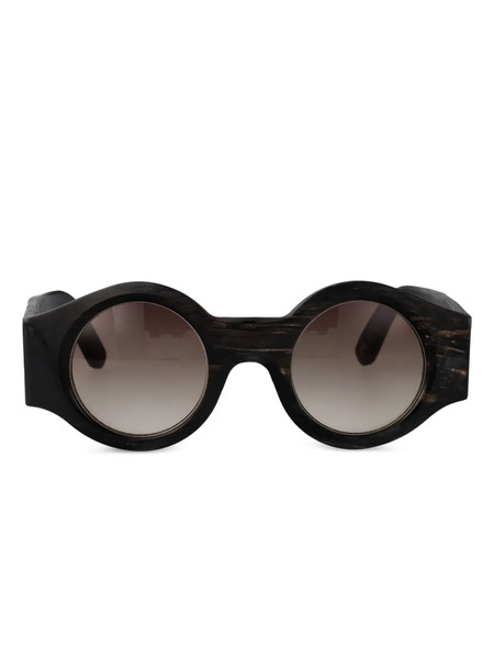  Rigards X Uma Wang Round-frame Sunglasses - Black 