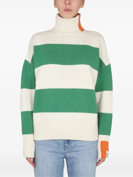  Right For Striped Turtleneck Sweater - Neutrals 