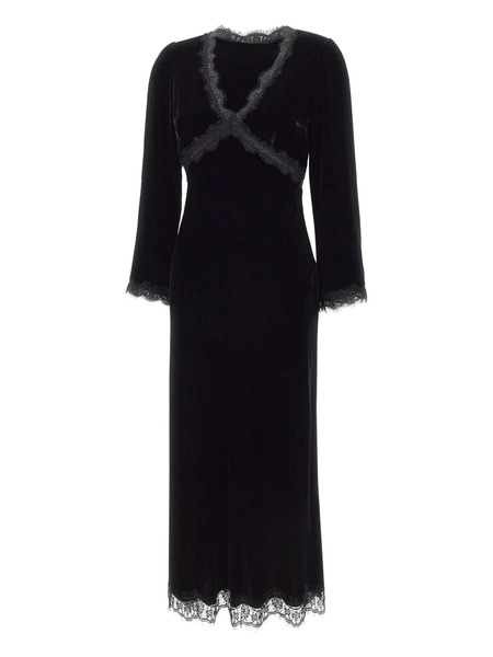  Rixo Alessi Silk Midi Dress - Black 