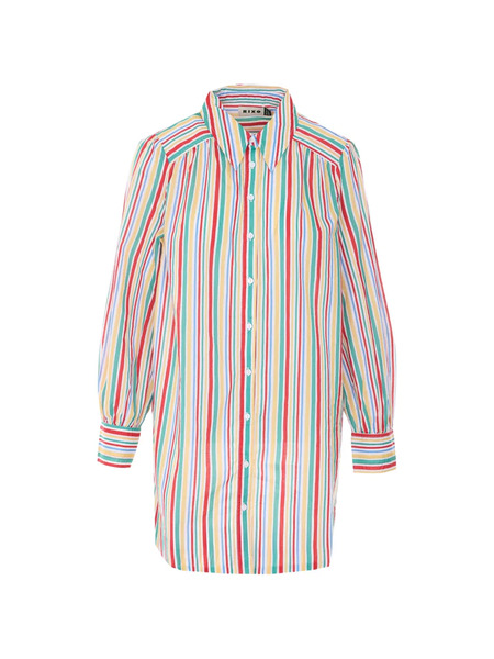  Rixo Ashlyinn Striped Long-sleeve Shirt - Neutrals 