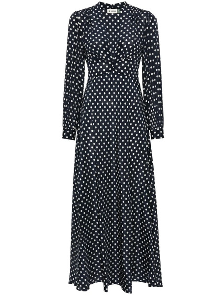  Rixo Emory Polka Dot Maxi Dress - Blue 