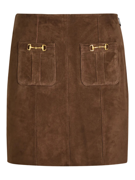  Rixo Wiley Pocket Mini Skirt - Brown 