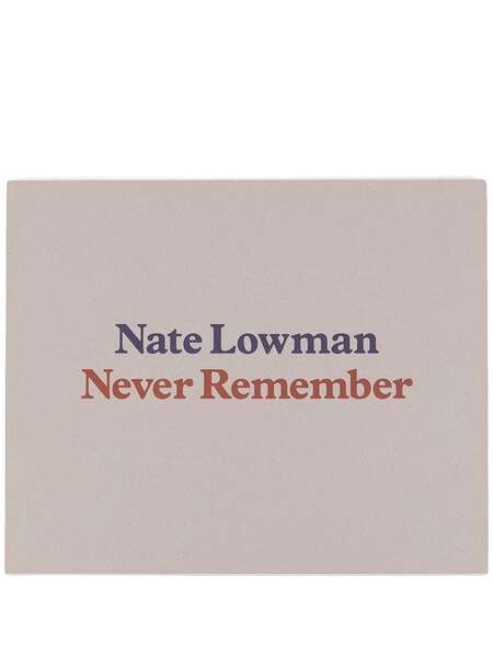  Rizzoli Nate Lowman Never Remember Book - Grey 