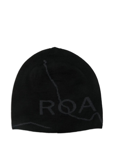  Roa Logo-detail Beanie - Black 