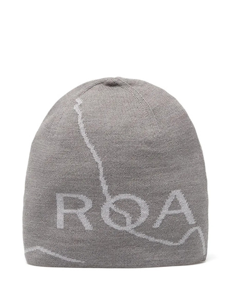  Roa Logo-detail Wool Beanie Hat - Grey 