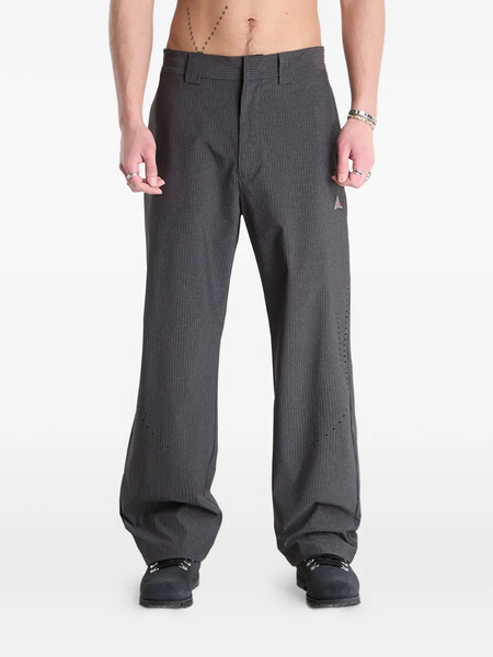  Roa Pinstripe Logo Trousers - Grey 