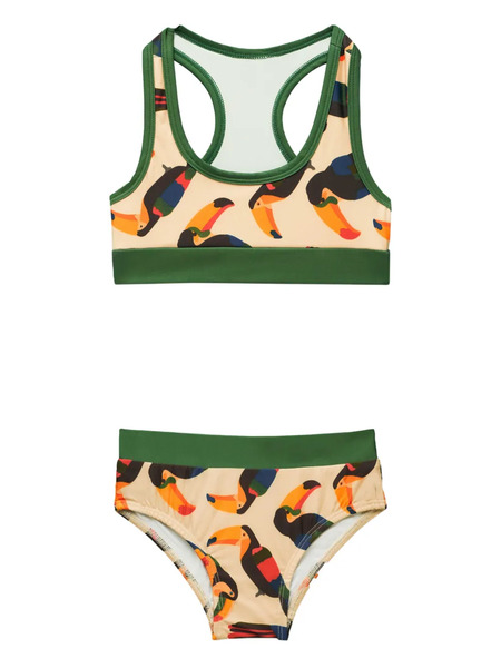  Roarsome Graphic-print Bikini Set - Neutrals 