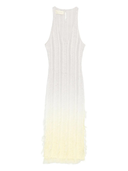  Roberta Einer Angel Plunge-neck Ombré Midi Dress - Yellow 