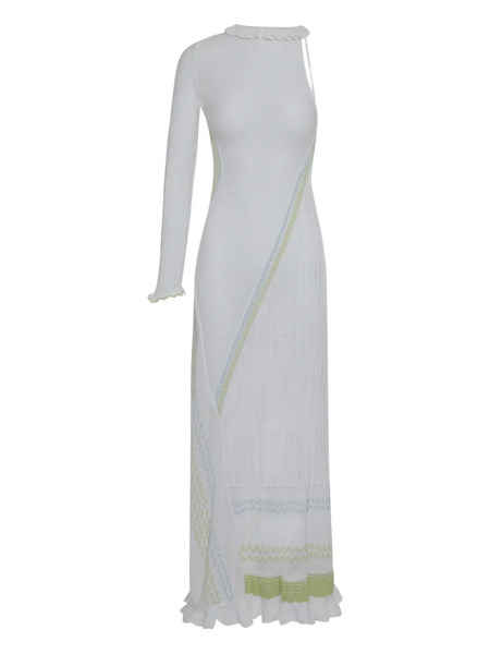  Roberta Einer Bianca One-shoulder Open-back Maxi Dress - White 